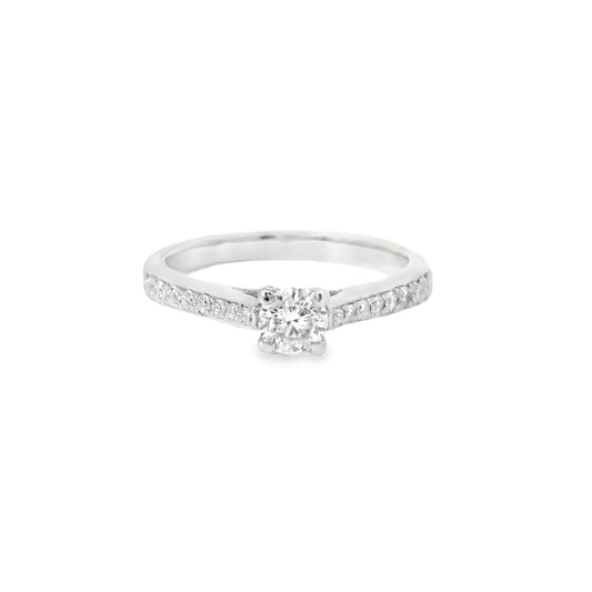 Pltanium Ring with Diamonds