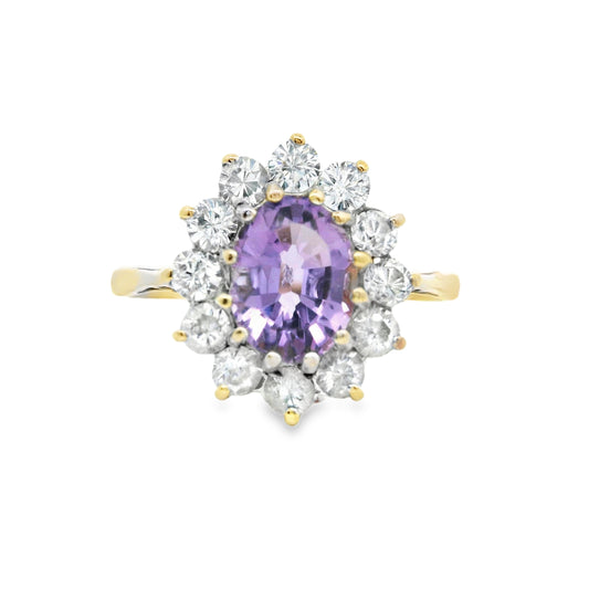 9ct Gold Ring with Amethyst