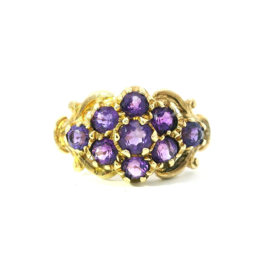 9ct Gold Victorian Ring with Amethyst