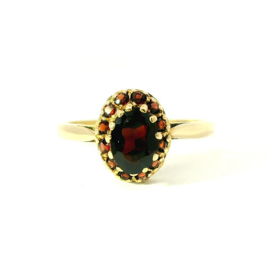 9ct Gold Ring with Garnets