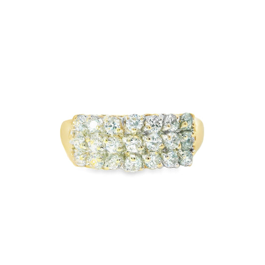 10ct Gold Ring with Cubic Zirconias