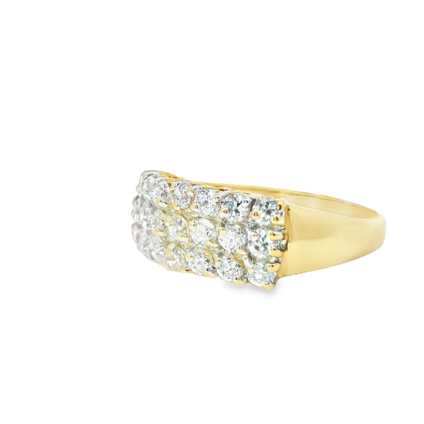 10ct Gold Ring with Cubic Zirconias