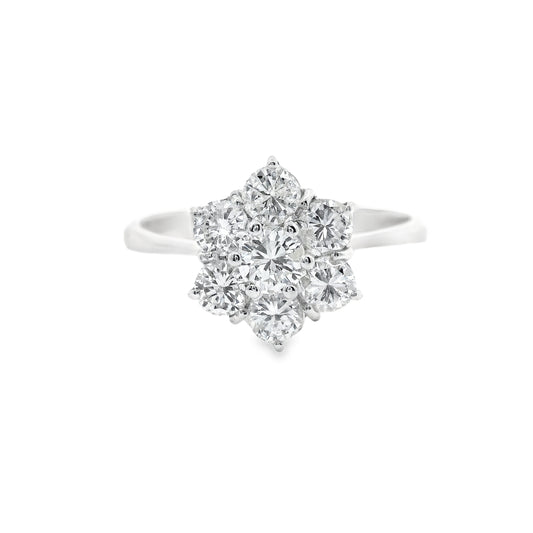 18ct White Gold Ring with Diamonds