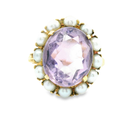 9ct Gold Ring with Amethyst
