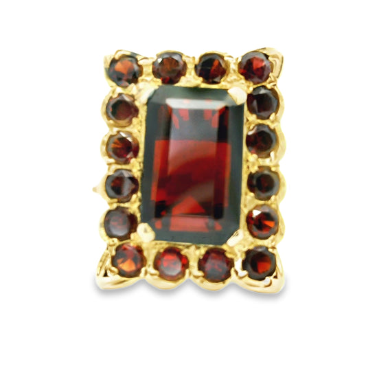 9ct Gold Ring with Garnets