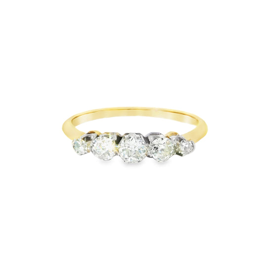 18ct and Platinum Antique Ring with Diamonds