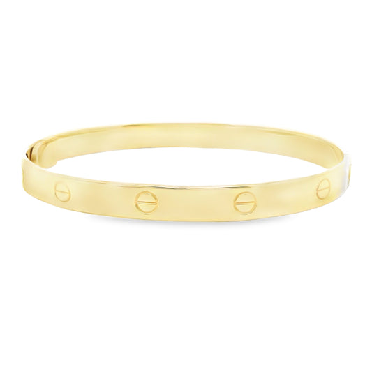 9ct Love Bangle with Lockable Hinged
