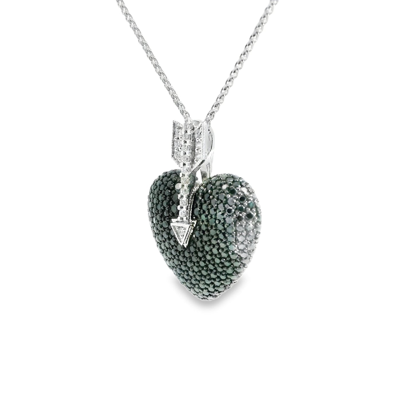 18ct White Gold Diamonds Heart Pendant
