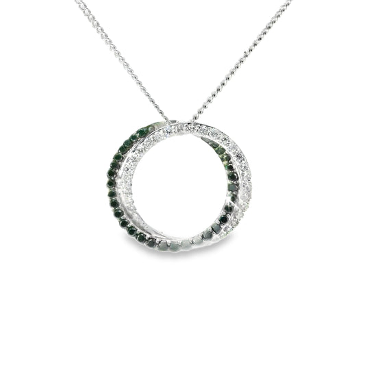 18ct White Gold Pendant with Diamonds