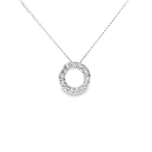 9ct White Gold Pendant with Diamonds