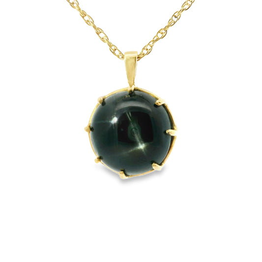 9ct Gold Star Tourmaline Pendant