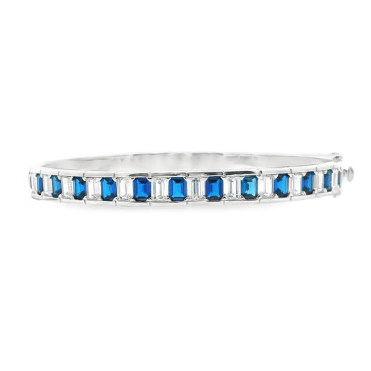 Cubic Zirconia Sapphires Bangle