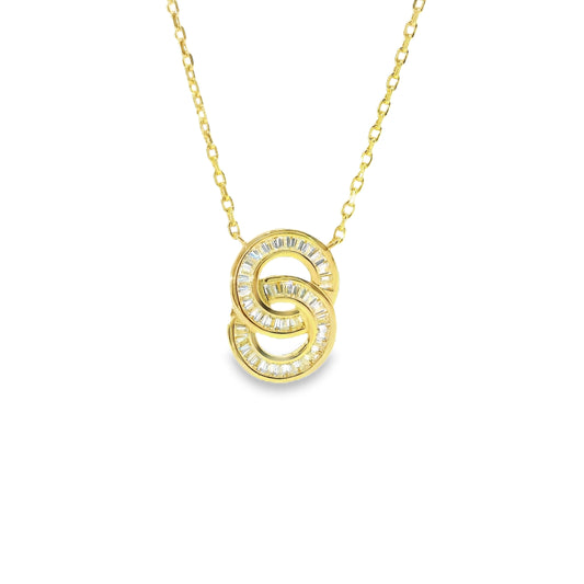 Gold Tone Eternal Links Necklace