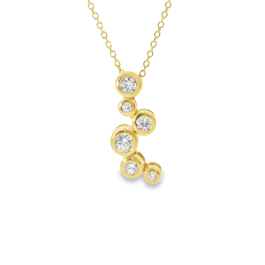 Gold Tone Bubbles Necklace