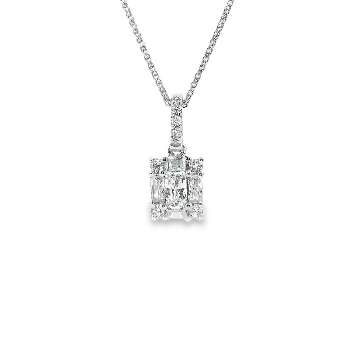 Silver & Cubic Zirconia Deco Heaven Pendant