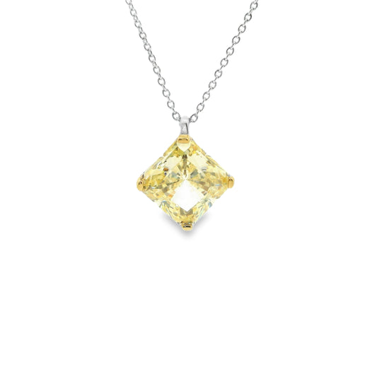 Citrine Cubic Zirconia Vintage Style Necklace