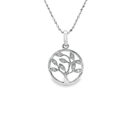 Cubic Zirconia Tree of Life Design Pendant