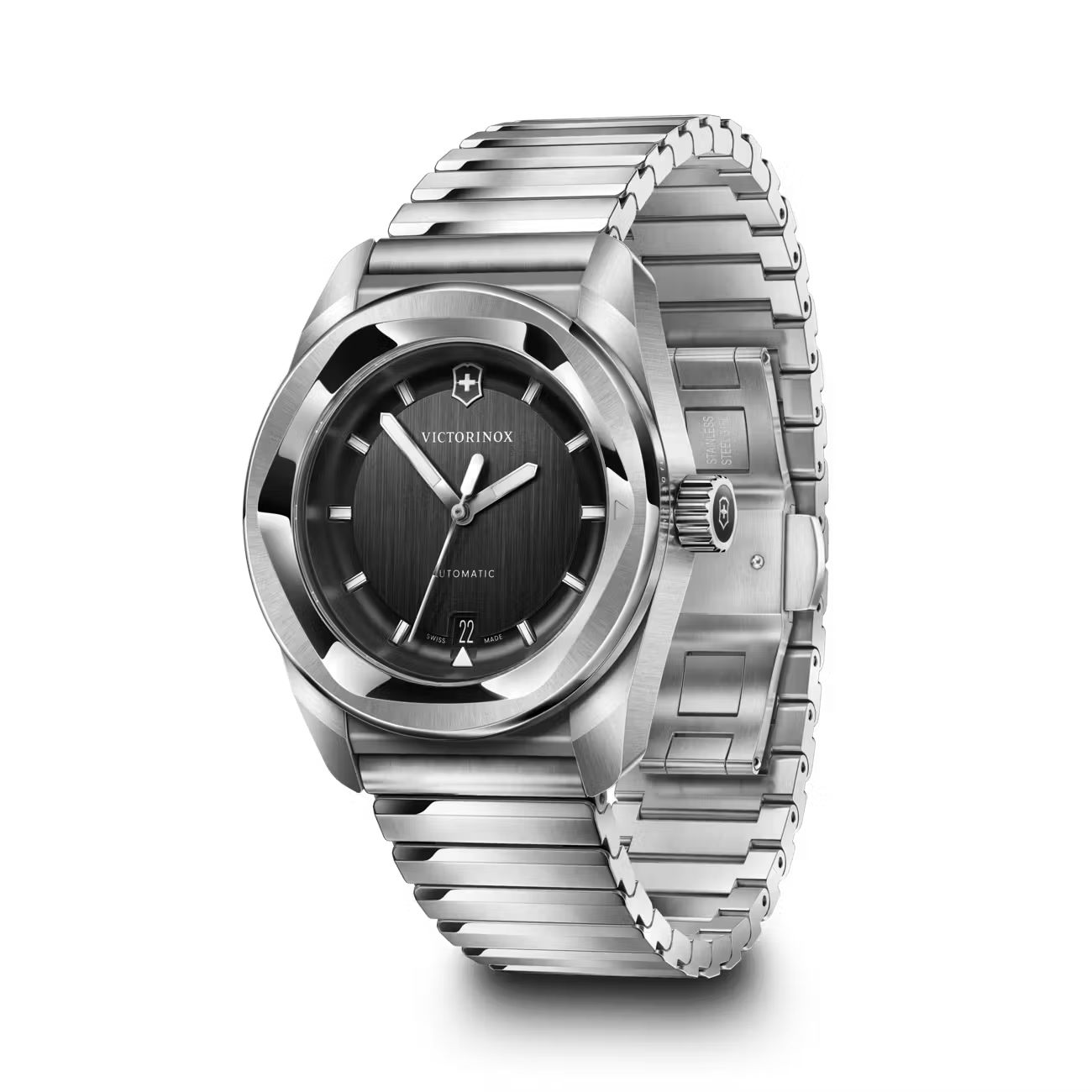 Front view of Victorinox Concept One Automatic 242059 stainless steel automatic watch