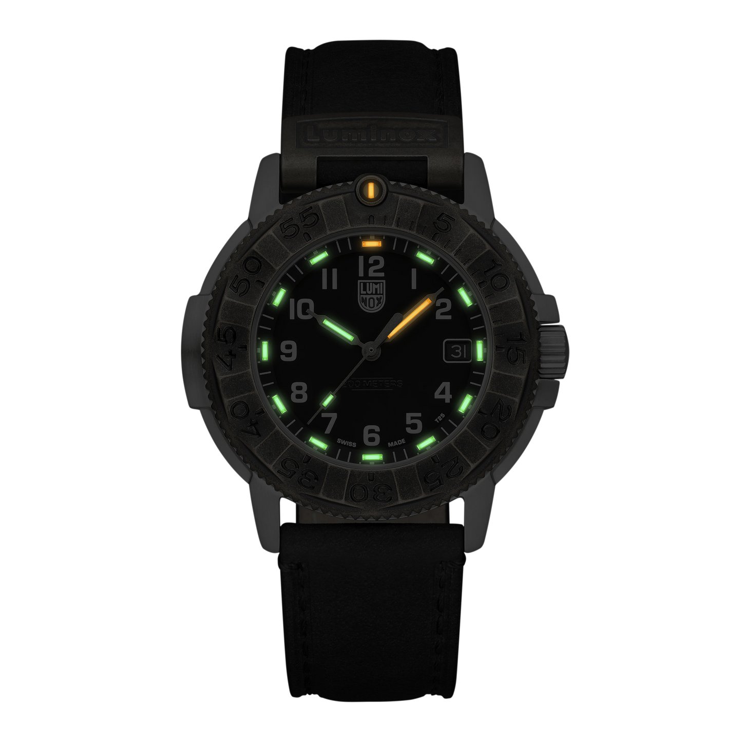 Luminox Adventure XL.1301 antique-finished rotating bezel detail