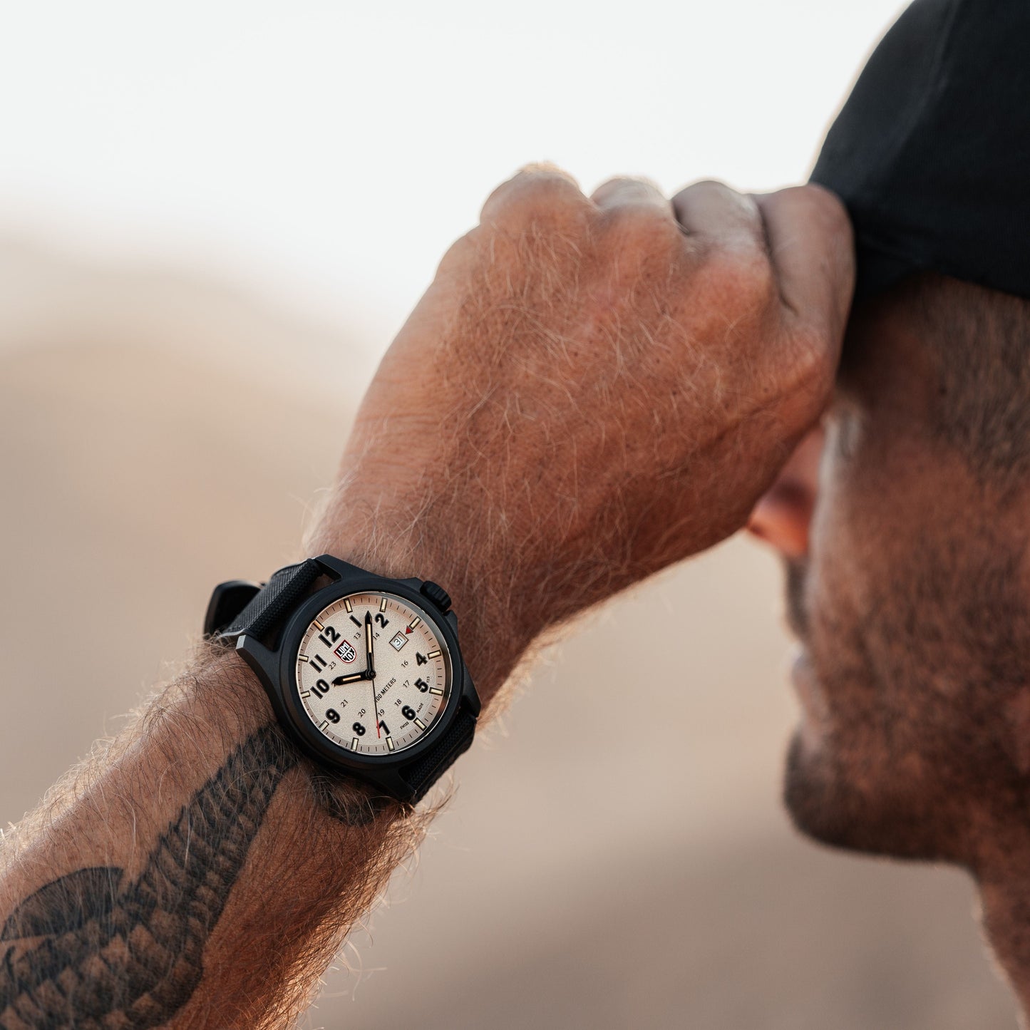 Luminox Atacama Field XL.1971.2 43mm watch with sand-textured dial