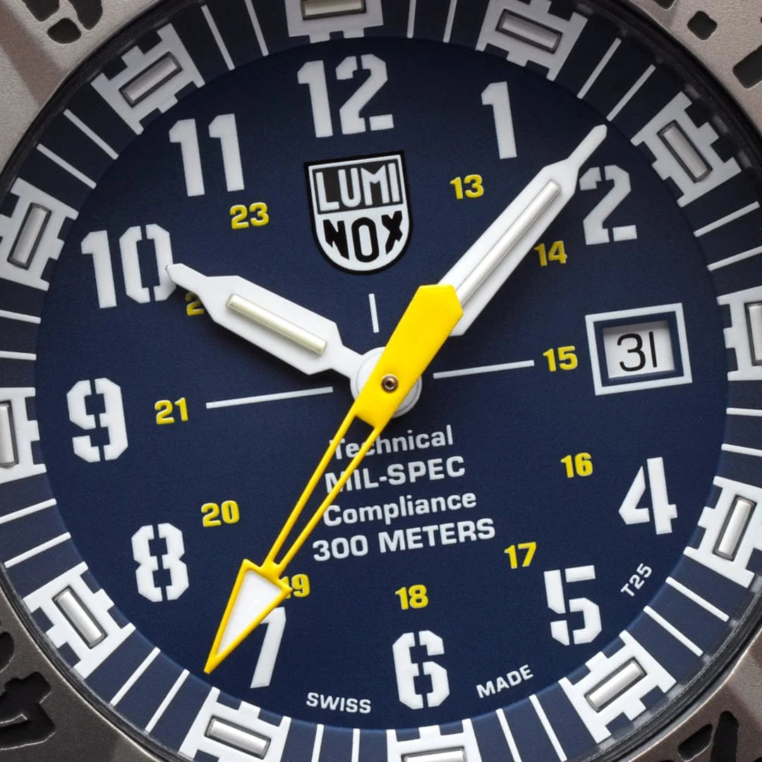 Luminox XL.3355.SET blue dial and titanium rotating bezel
