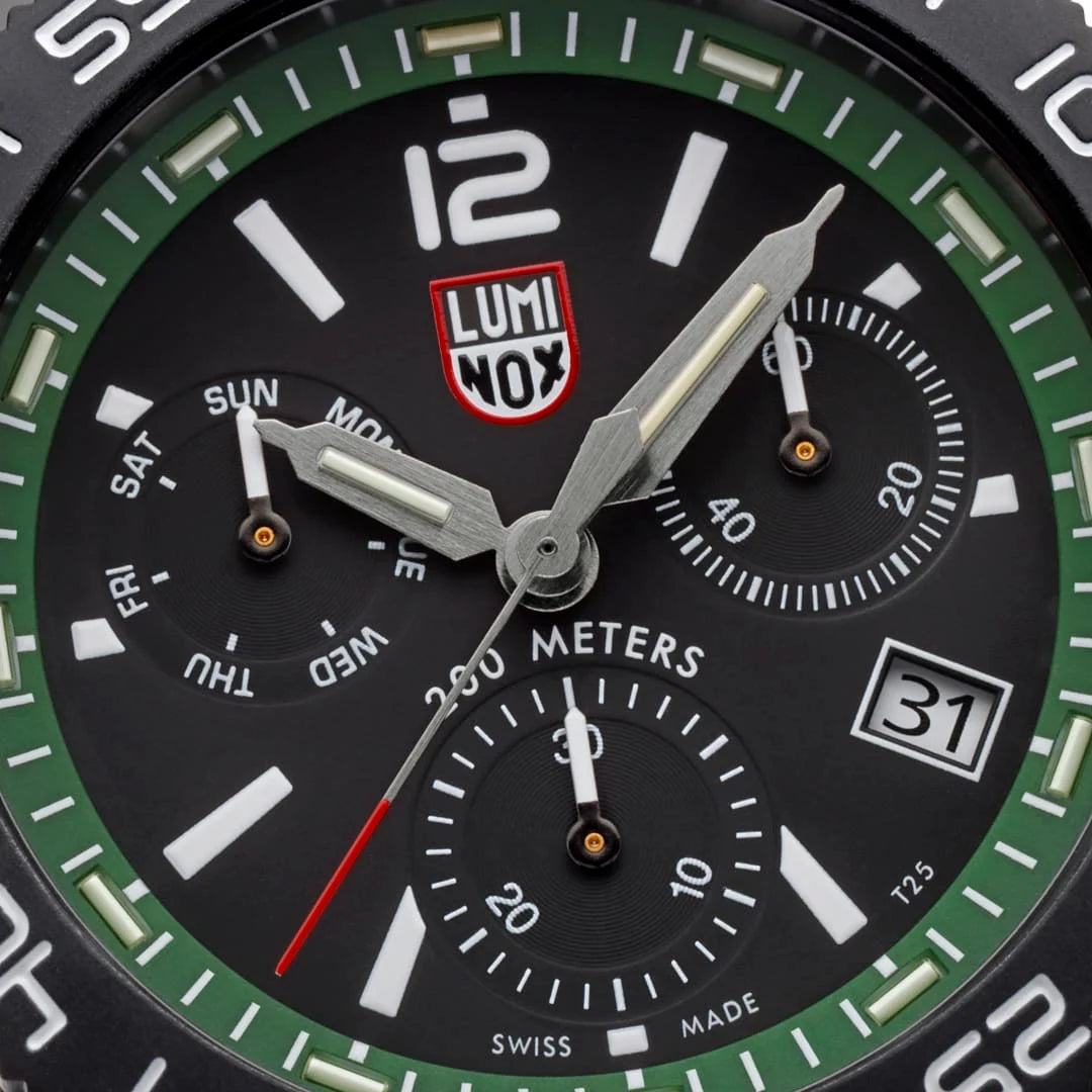 Luminox Pacific Diver 3140 Series XS.3147 green 44mm Swiss chronograph dive watch