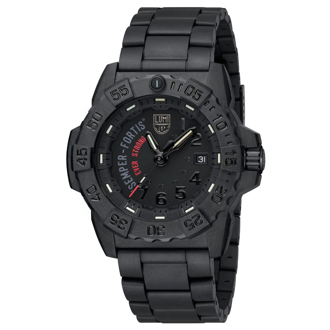 Luminox SEMPER-FORTIS XS.3515.N black dial with Ever Strong inscription