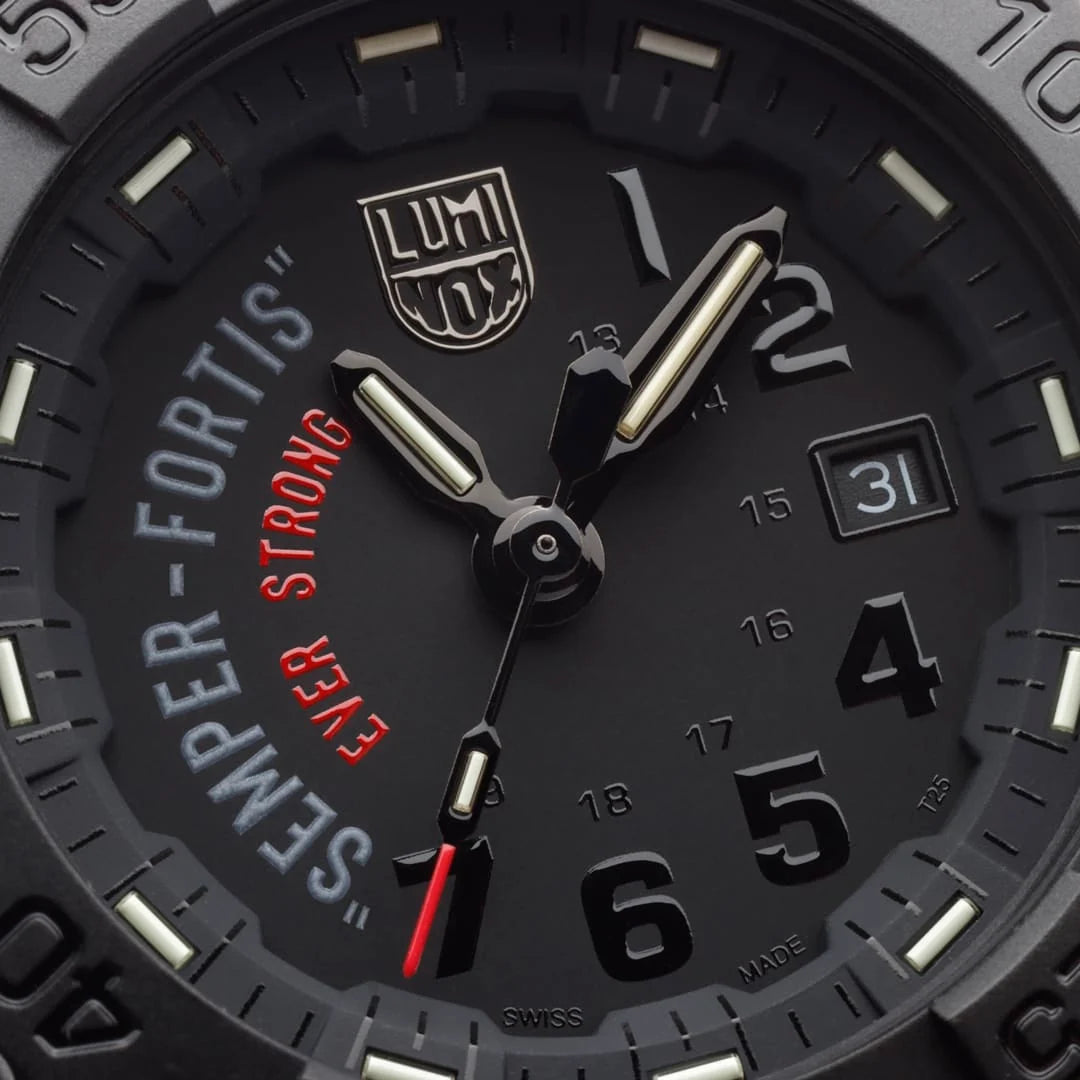 Luminox SEMPER-FORTIS XS.3515.N black dial with Ever Strong inscription