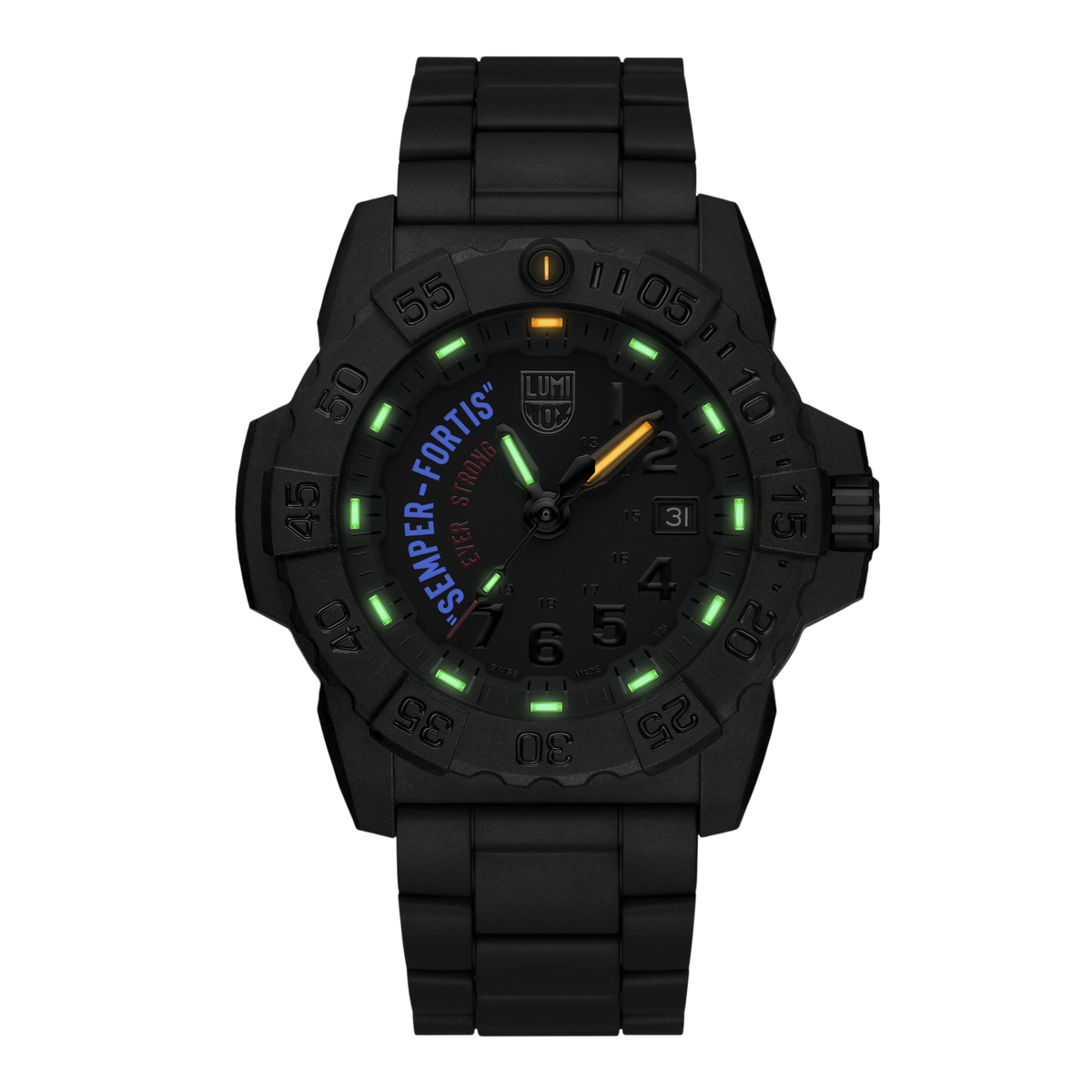 Luminox SEMPER-FORTIS XS.3515.N LLT and Super-LumiNova illumination