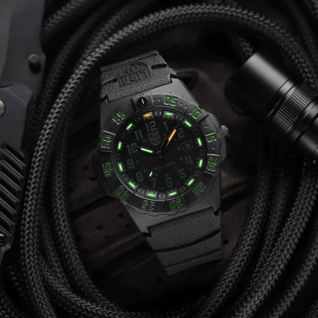 Luminox Navy SEAL XS.3567 black dial with green numerals
