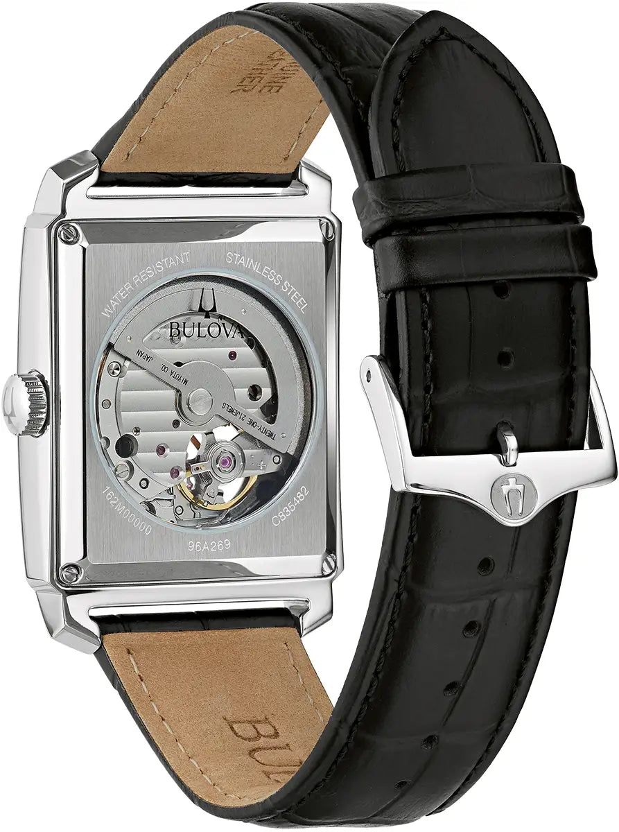 Bulova Sutton 96A269 open aperture showing automatic balance wheel