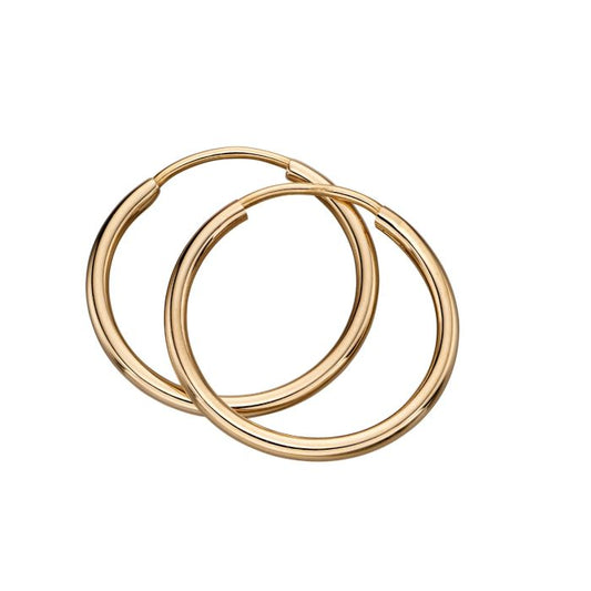Sleeper Hoop Earrings in 9ct Gold 15mm
