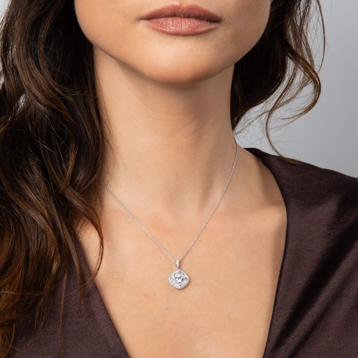 Pave Stippled Pendant