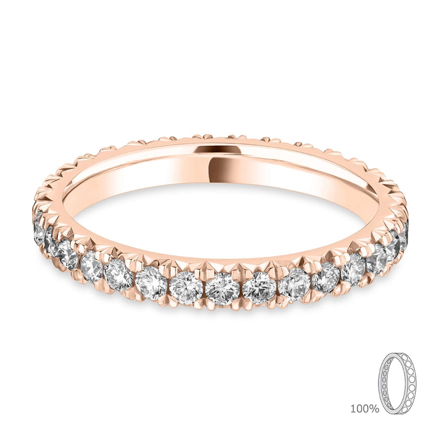 18ct Court Eternity Band 100% Coverage
